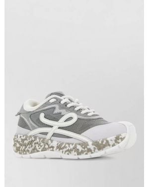 Loewe Suede Leather Low-Top Sneakers - White