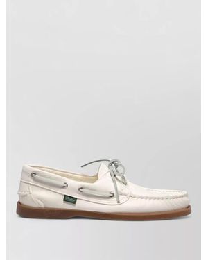 Paraboot Leather Boat Shoes - White