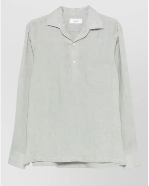 Lardini Shirt Straight Cut Chest Pocket - Grey