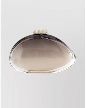 Benedetta Bruzziches Ariel Structured Clutch Bag With Crystal Embellishment - Multicolor