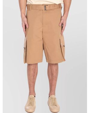 Jacquemus Cotton Cargo Shorts - Natural