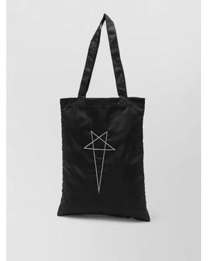 Rick Owens Logo Cotton Tote Bag - Black