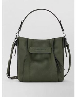 Longchamp Calf Leather Bucket Bag - Green