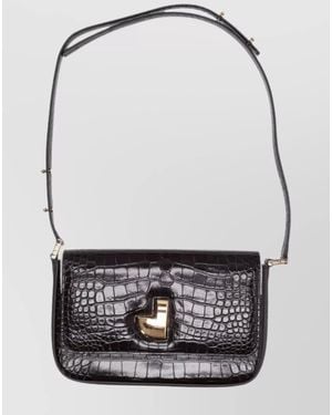 Patou Calf Leather Shoulder Bag - Gray
