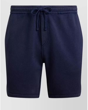 Polo Ralph Lauren Fleece Lounge Shorts Side And Back Pockets - Blue
