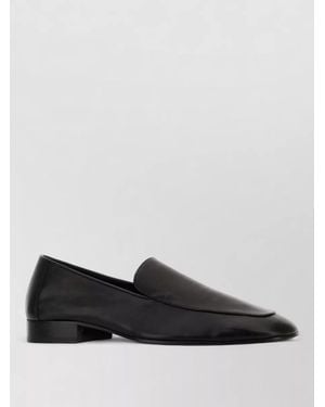 Dries Van Noten Leather Loafers Round Toe Design - Black