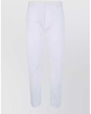 DSquared² Slim Trousers Belt Loops Pockets - White