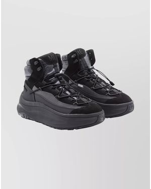 Moon Boot Suede Panelled Ankle Boots - Black