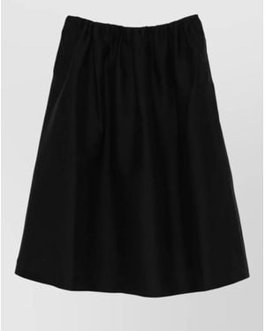 TOTEME Wool A-Line Midi Skirt - Black