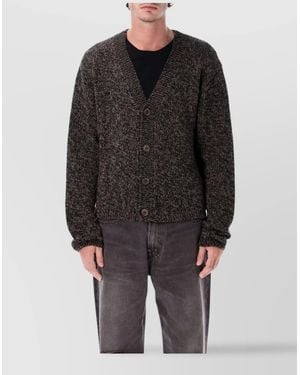 Our Legacy Superfine Wool Relaxed-Fit V-Neck Cardigan - Grey
