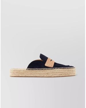 JW Anderson Suede Espadrilles With Braided Raffia Sole - Black