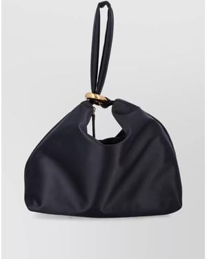 By Malene Birger Satin Top Handle Clutch Bag - Blue