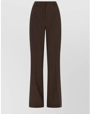Golden Goose Tailored Trousers Flared Leg Crease Detail - Brown