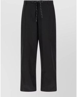 Balenciaga Chino Trousers Belt Loops Button Detail - Black