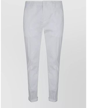 Dondup Low-Rise Regular-Fit Trousers - White