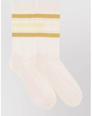 Isabel Marant Logo Socks - Natural