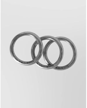 Ann Demeulemeester Oliva 3 Pcs Rings Set - Metallic