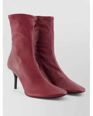 Acne Studios Leather Ankle Boots - Red