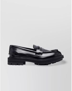 McQueen Leather Loafers - Black