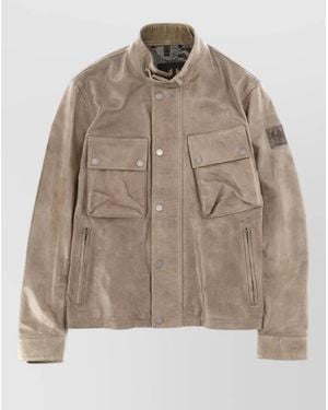 Belstaff Leather Jacket - Natural