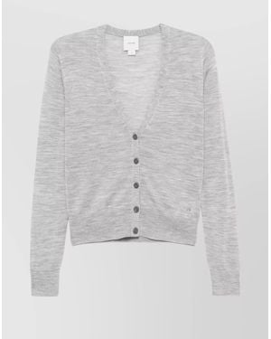 Calvin Klein Refined Regular Cardigan V-Neck - Gray