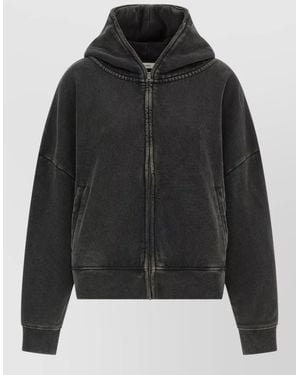 Entire studios Eternal Hooded Jacket Ribbed Cuffs Hem - Black