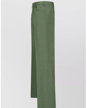 Marni Wool Straight-Leg Tailored Trousers - Green