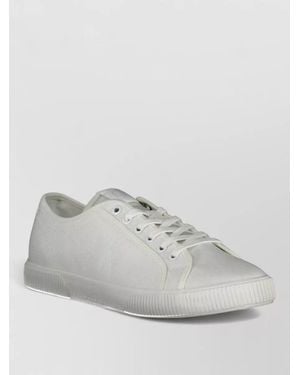 Calvin Klein Canvas Lace-Up Trainers - White