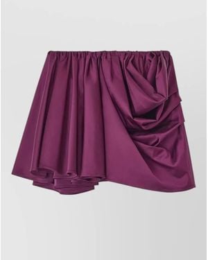 Ganni Acetate Blend Skirt Draped Design - Purple