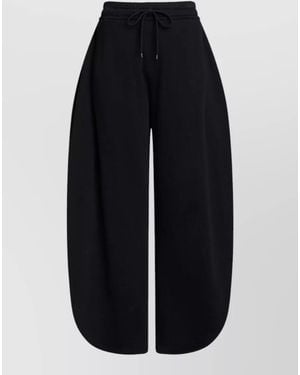 Alaïa Cotton Fleece Wide-Leg Trousers - Blue