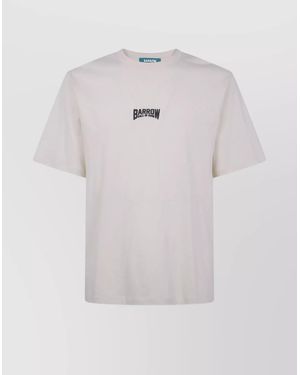Barrow Cotton Logo Print T-Shirt - Blue