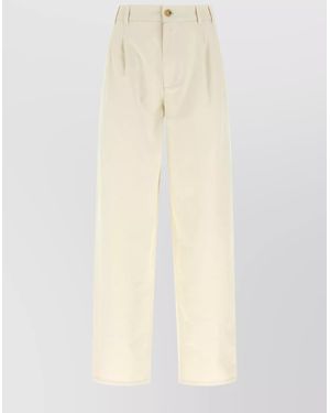 A.P.C. Cotton Wide-Leg Trousers - White