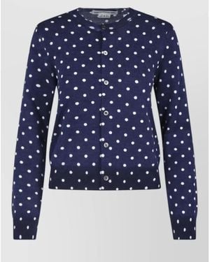 Comme des Garçons Crewneck Top Long Sleeves Polka Dot - Blue