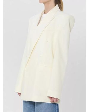 Frankie Shop Monterey Loose Fit Tailored Blazer Jacket - Natural