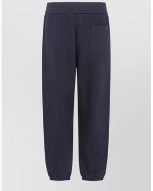 Jil Sander Printed Trousers Back Pocket Side Pockets - Blue