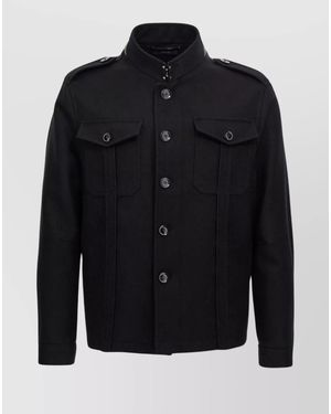 Tom Ford Wool Shirt Jacket - Blue