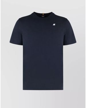 K-Way Cotton Slim-Fit Printed T-Shirt - Blue