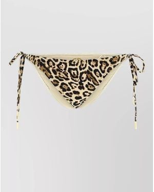 Goldbergh Jaguar-Print Low-Rise High-Leg Bikini Briefs - Metallic