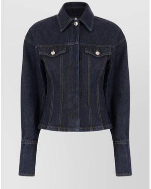 Sportmax 'Gange' Contrast Stitching Denim Jacket With Front