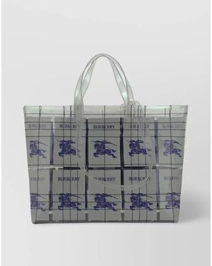 Burberry Transparent Logo-Tag Tote Bag - Grey