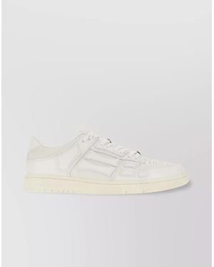Amiri Leather High Top Sneakers With Rubber Sole - Natural