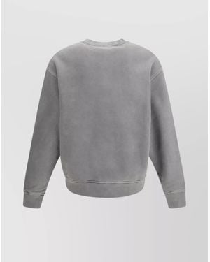 Palm Angels Crew Neck Logo Sweater Long Sleeves - Gray