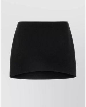 Givenchy Virgin Wool Thigh-Length Fitted Skirt - Black