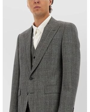 Dolce & Gabbana Tailored Suit With Notch Lapel Design - Gray