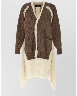 Undercover Asymmetric Wool Cardigan - Natural