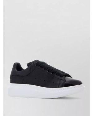 McQueen Leather Sneakers Contrast Sole Low Top - Blue