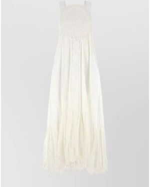Loewe Cotton Lace Paula Ibiza Beach Dress - White
