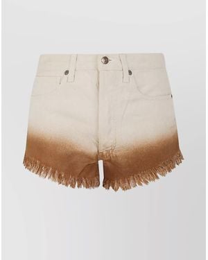 Alanui Denim Short Shorts - Natural