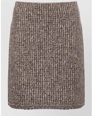 Fabiana Filippi Sequined Tweed Mini Skirt - Brown