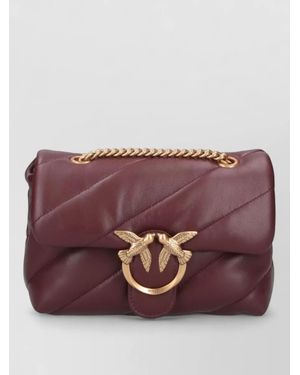 Pinko Love Bag Puff Mini Leather Shoulder Bag - Purple